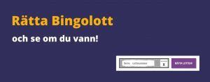 bingolotto.se rätta lotten